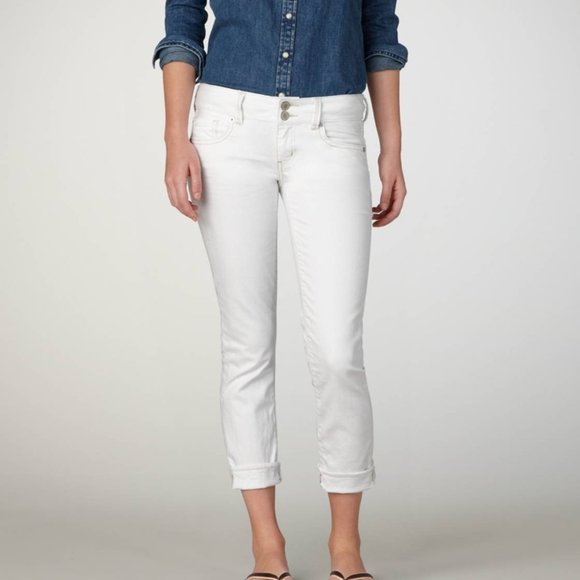 American Eagle Outfitters Jeans Ae White Super Stretch Artist Crop